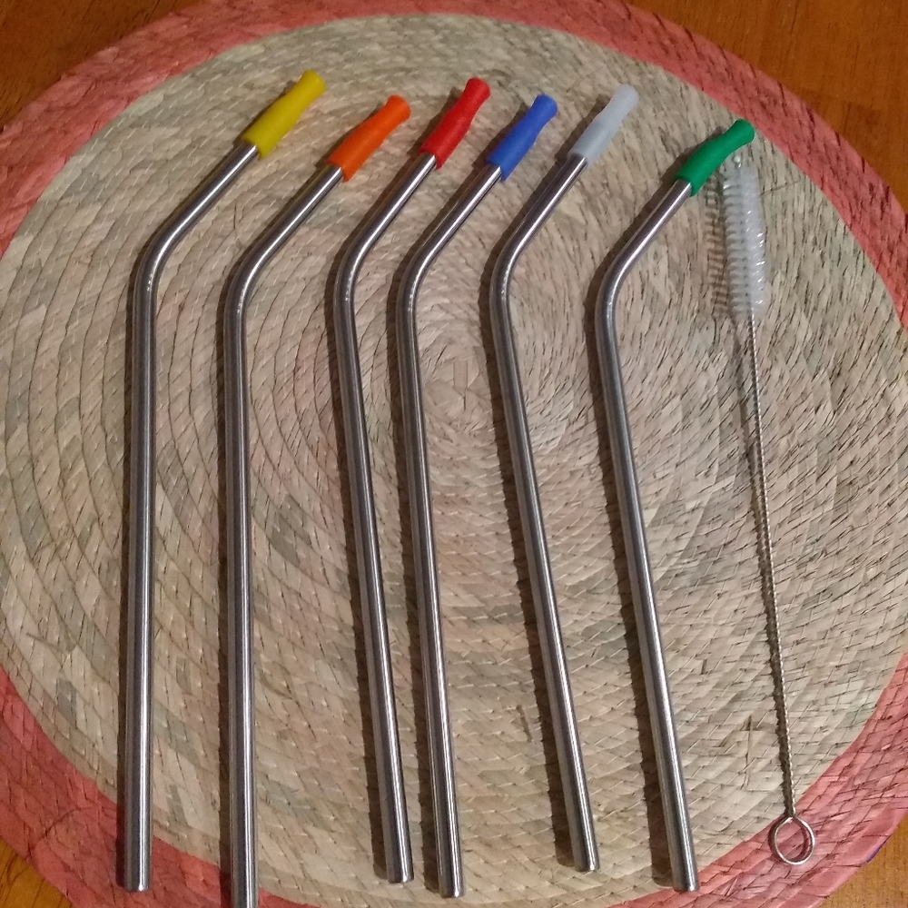 New 6 pcs de popotes reusables
